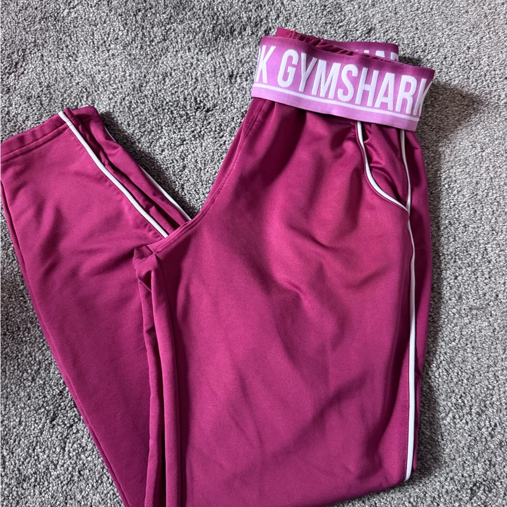 Gymshark Magenta/Pink Logo Waistband Track Pants